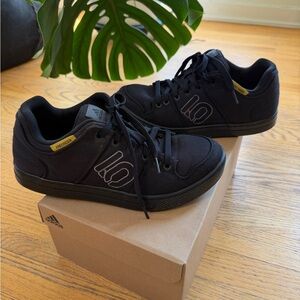 Five Ten Freerider Canvas MTB Shoes - Black with Yellow Accent